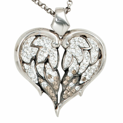 Collier "Flügel-Herz" 925 Silber SWAROVSKI ELEMENTS