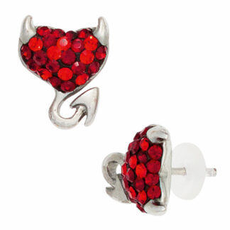 Ohrstecker "Diabolo" Edelstahl SWAROVSKI ELEMENTS rot