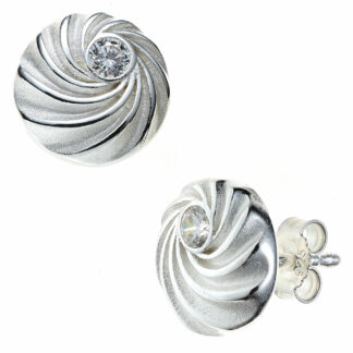 Ohrstecker Twist 925 Silber mit Zirkonia weiß