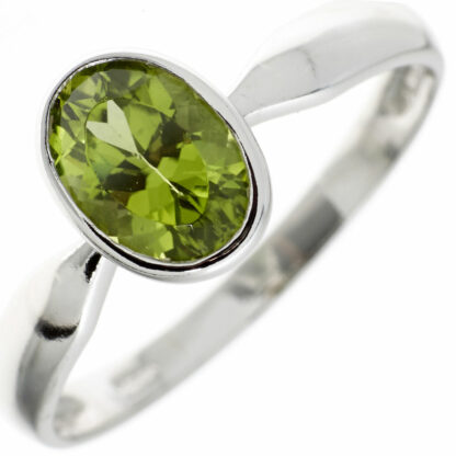 Ring 925 Silber mit Peridot oval