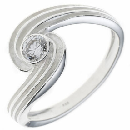 Ring Twist 925 Silber mit Zirkonia weiß