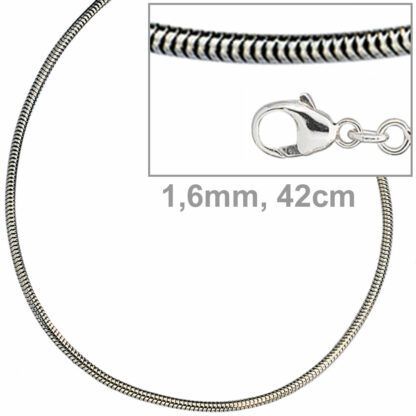 Schlangenkette 925 Silber 1,6 mm 42 cm