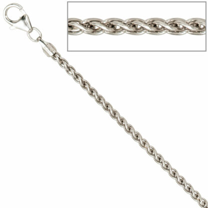Zopfkette 925 Silber 2,2 mm 45 cm