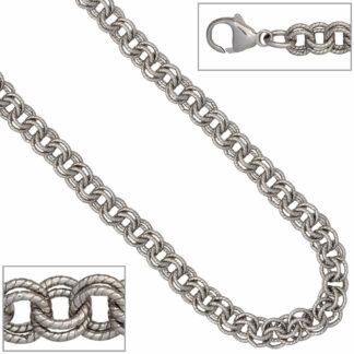 Zwillingsankerkette 925 Silber mattiert 45 cm