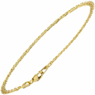 Zwillings-Panzer-Armband 333 Gelbgold 21 cm