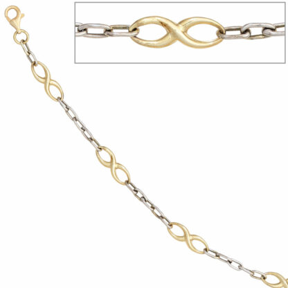 Armband "Achten" 333 Weiß-/Gelbgold
