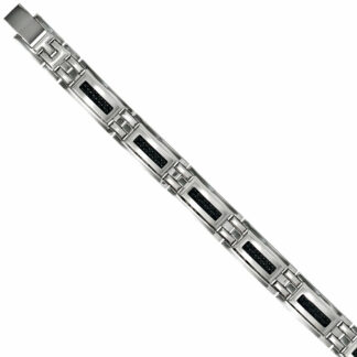 Armband Edelstahl mit Carbon