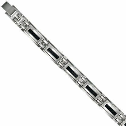 Armband Edelstahl mit Carbon
