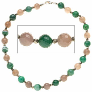 Collier mit Achat und Pyrit