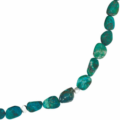 Collier Natur mit Chrysocoll blau/grün 925 Silber