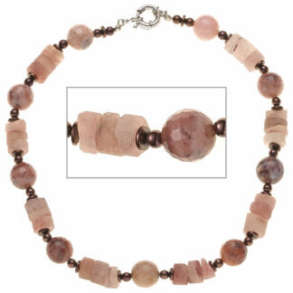 Collier Naturedelsteine rosé