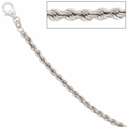 Kordelarmband 585 Weißgold 19 cm