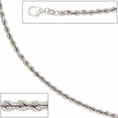 Kordelarmband 585 Weißgold 19 cm – Bild 2