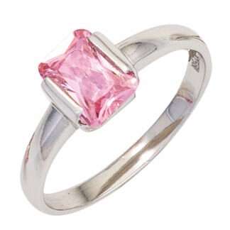 Ring 925 Silber mit Zirkonia rosa