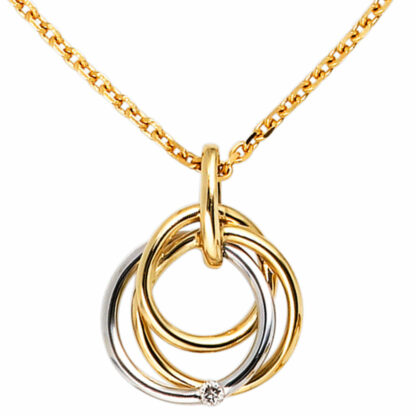 Anhänger 585 Gelb-/Weißgold mit Brillant 0,02 ct. – Bild 3