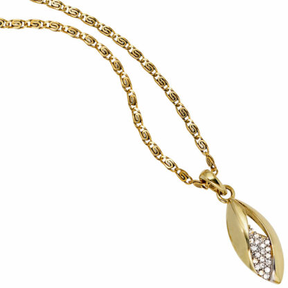 Anhänger 333 Gelbgold mit Zirkonia weiß Marquise – Bild 2