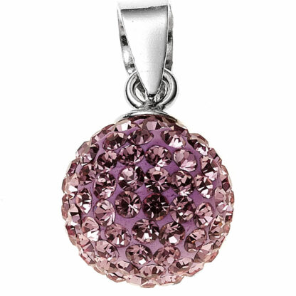 Anhänger "Kugel" 925 Silber mit SWAROVSKI ELEMENTS lila
