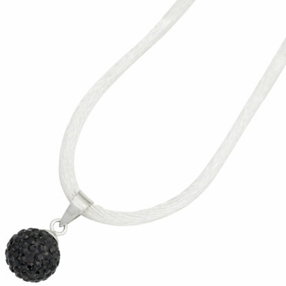 Anhänger "Kugel" 925 Silber mit SWAROVSKI ELEMENTS schwarz – Bild 2