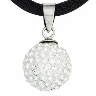 Anhänger "Kugel" 925 Silber mit SWAROVSKI ELEMENTS weiß