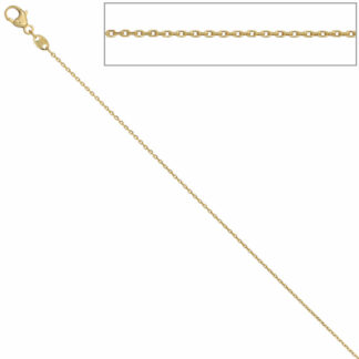 Ankerkette 585 Gelbgold diamantiert 42 cm