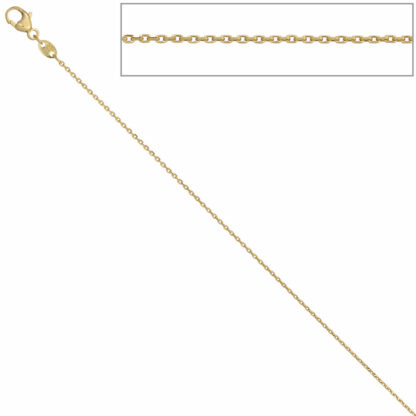 Ankerkette 585 Gelbgold diamantiert 42 cm