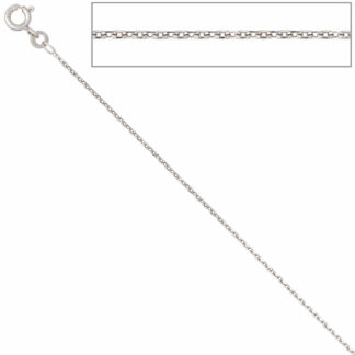 Ankerkette 333 Weißgold 1,3 mm 45 cm