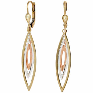 Boutons 333 Gold Marquise-Form tricolor