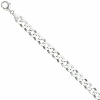 Flachpanzer-Armband 925 Silber 21 cm