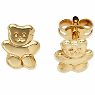 Ohrstecker "Teddy" 333 Gelbgold
