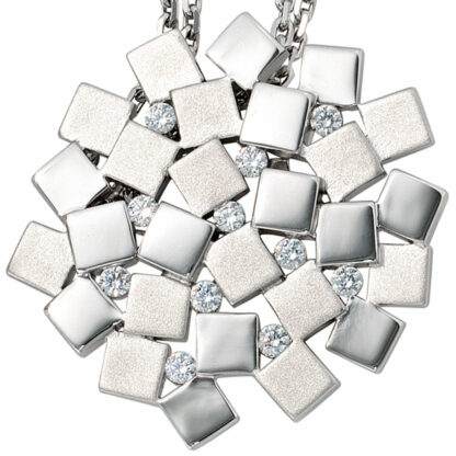 Anhänger 925 Silber mit Zirkonia weiß Mosaik