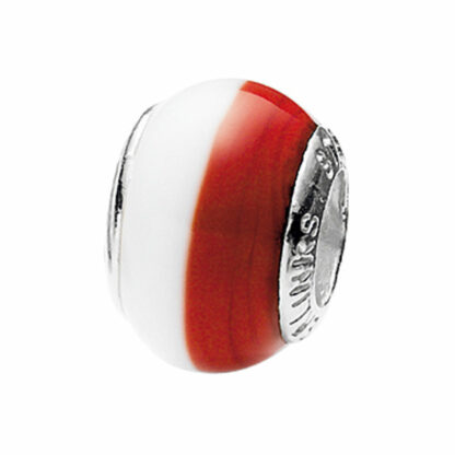 Bead 925 Silber rot/weiß – Bild 3