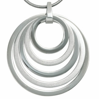 Anhänger Edelstahl Ring-Optik teilmattiert