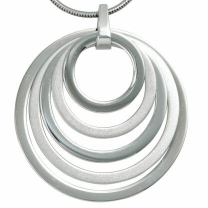 Anhänger Edelstahl Ring-Optik teilmattiert