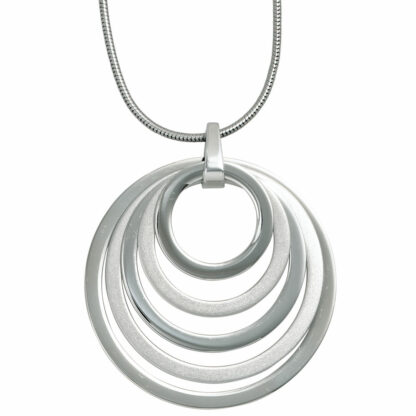 Anhänger Edelstahl Ring-Optik teilmattiert – Bild 3