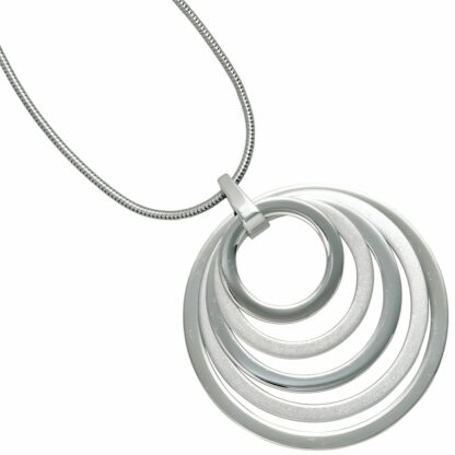 Anhänger Edelstahl Ring-Optik teilmattiert – Bild 2