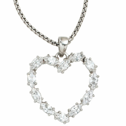Anhänger "Herz" 925 Silber mit Zirkonia Marquise – Bild 3
