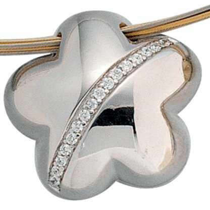 Anhänger "Kleeblatt" 925 Silber mit Zirkonia