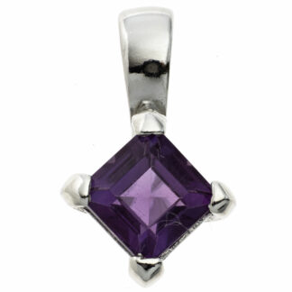 Anhänger 925 Silber mit Amethyst Treppenschliff