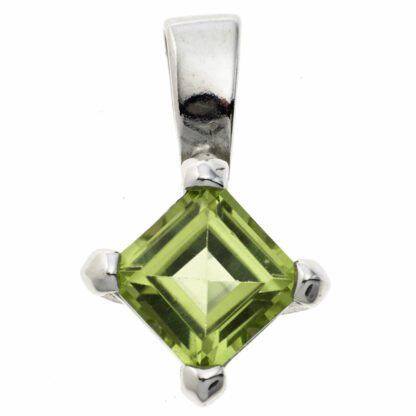 Anhänger 925 Silber mit Peridot Treppenschliff