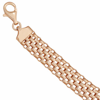 Armband 925 Silber/rotvergoldet