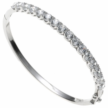 Armreif 925 Silber mit 16 Zirkonia weiß