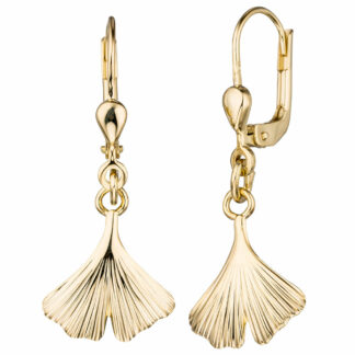 Boutons "Ginko" 375 Gelbgold