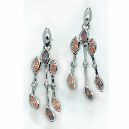 Hängerstecker 925 Silber mit Zirkonia multicolor
