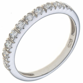 Ring 925 Silber mit 10 Zirkonia weiß