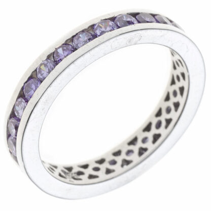 Ring 925 Silber mit Zirkonia lila