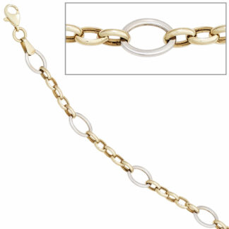 Armband 333 Gelb-/Weißgold 19 cm 6,5 mm