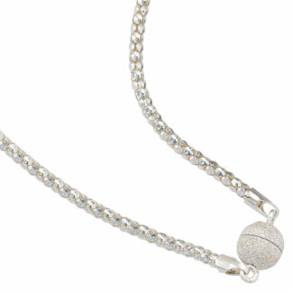 Armband 925 Sterling Silber mit Magnetverschluss kugelförmig