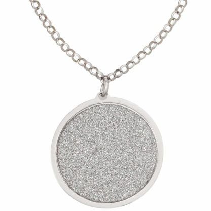Collier 925 Silber mit Anhänger strukturiert – Bild 4