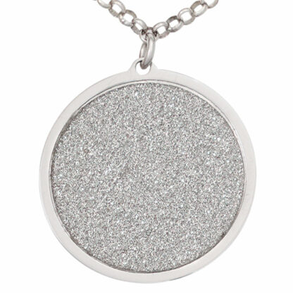 Collier 925 Silber mit Anhänger strukturiert