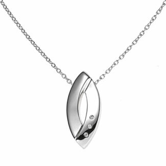 Collier 925 Silber mit Brillanten Marquise